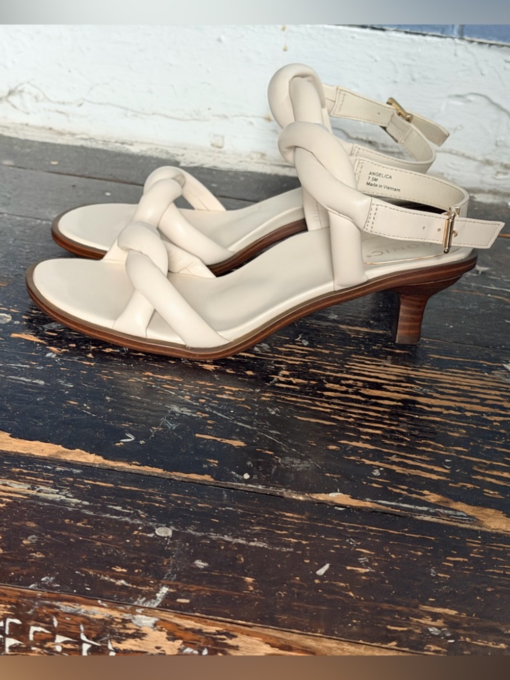 Vionic Cream Braided Slingback Heels - Picture 4 of 6